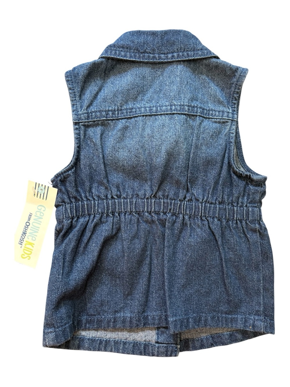 Genuine Kids OshKosh Baby Girl Denim Vest 12M Dark Wash NWT - Picture 2 of 6